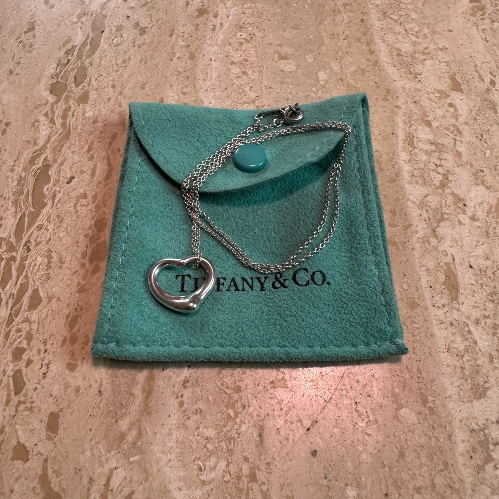 Elsa Peretti Tiffany & Co. Open Heart Pendant Necklace